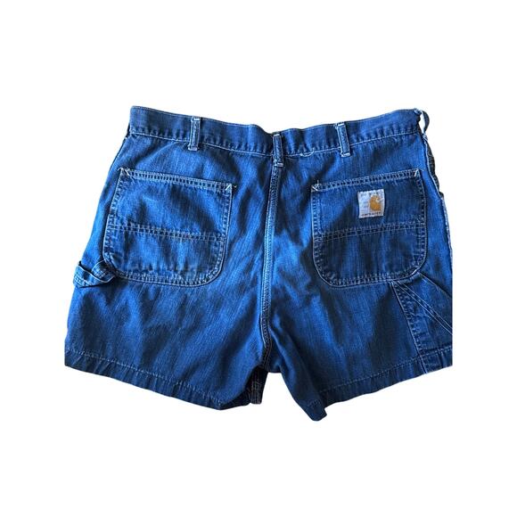 Carhartt 35” Blue Denim Carpenter Work Shorts - Picture 1 of 10